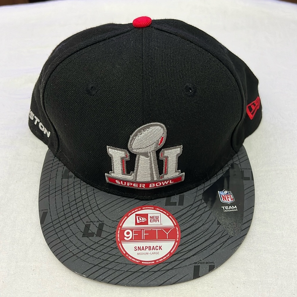 New Era Super Bowl LI - Houston Black Hat - Adjustable Size Strap